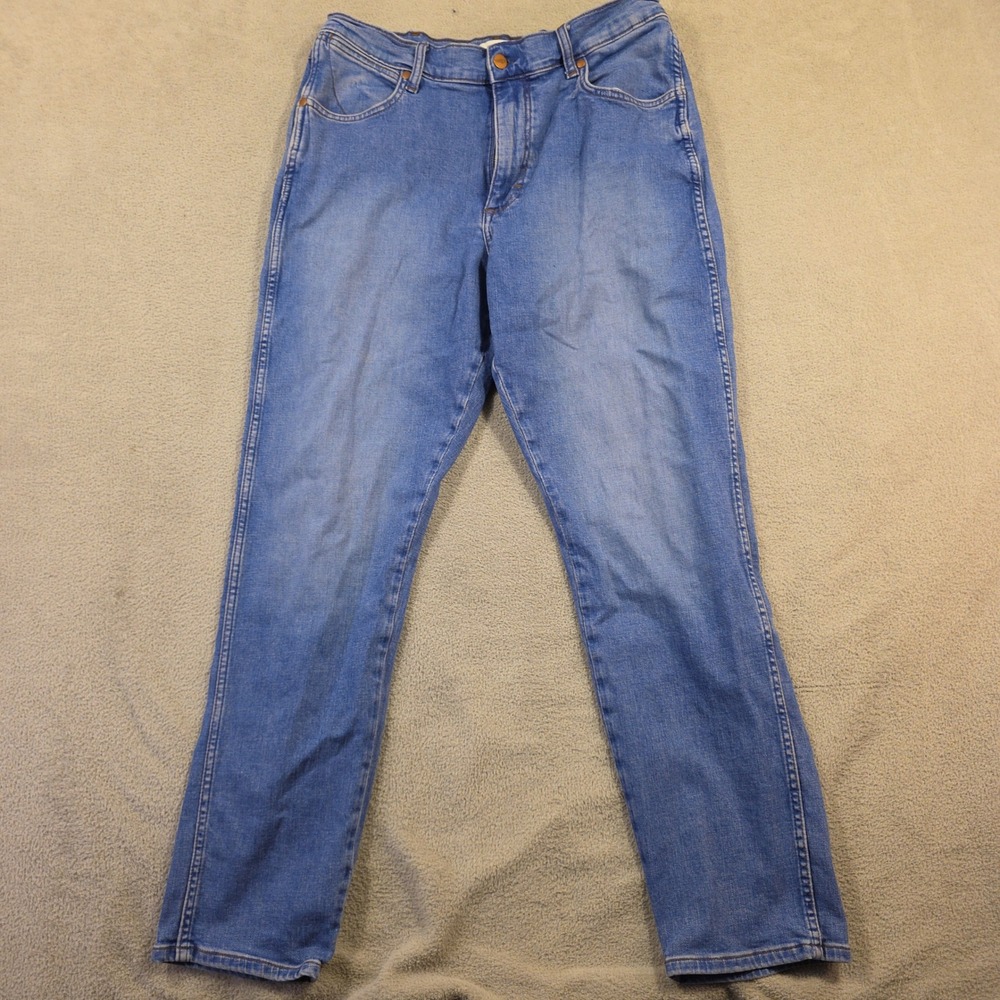 Wrangler Jeans Mens 32x30 (Fits 30x29) Blue Relaxed Tapered Streetwear Stretch